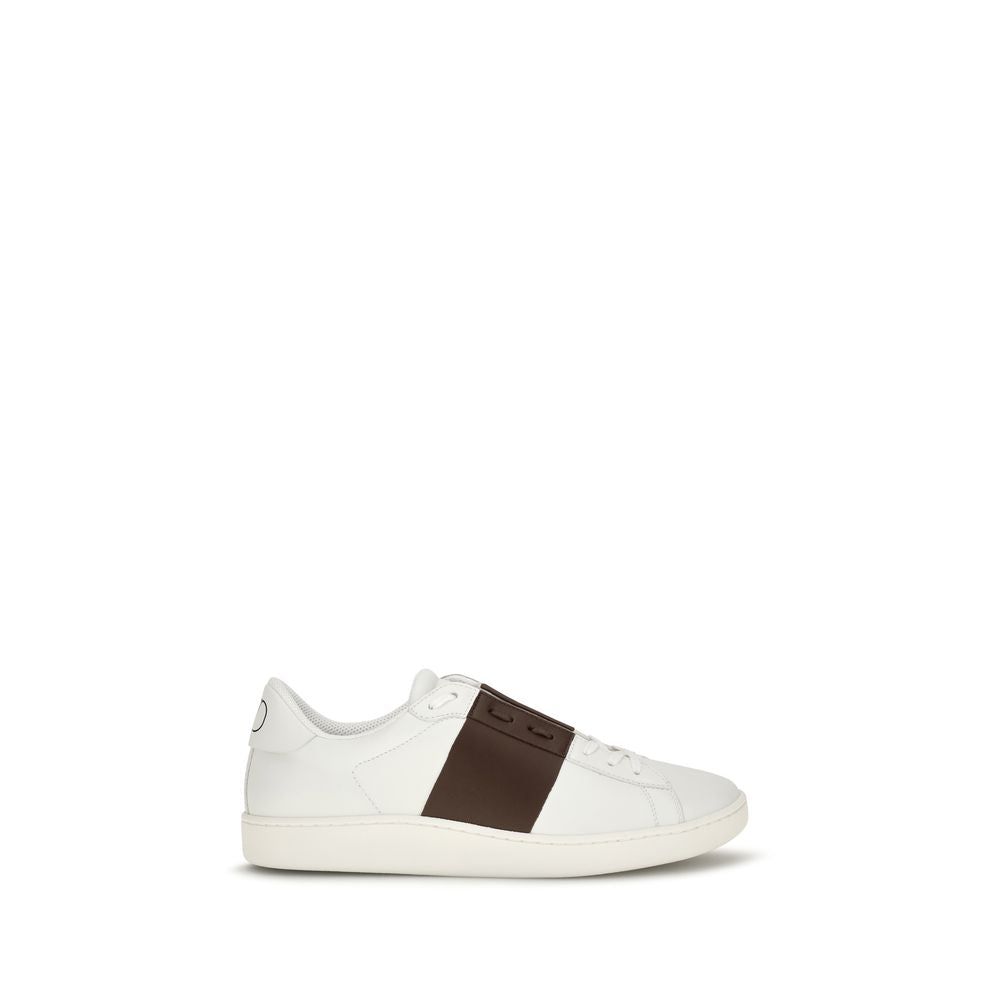 Valentino Garavani White Calf Leather Low Top Sneakers