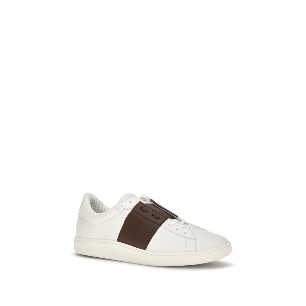 Valentino Garavani White Calf Leather Low Top Sneakers