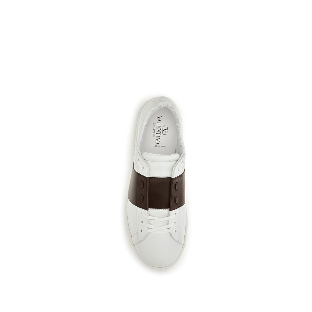 Valentino Garavani White Calf Leather Low Top Sneakers