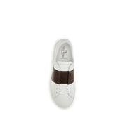 Valentino Garavani White Calf Leather Low Top Sneakers