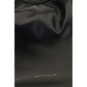 Brunello Cucinelli Black Calf Leather Shoulder Bag