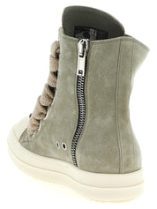 Rick Owens Green Calfskin High-Top Sneakers