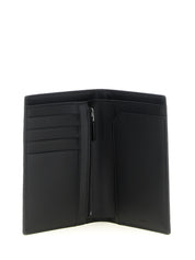MCM Black Coated Canvas Passport Holder