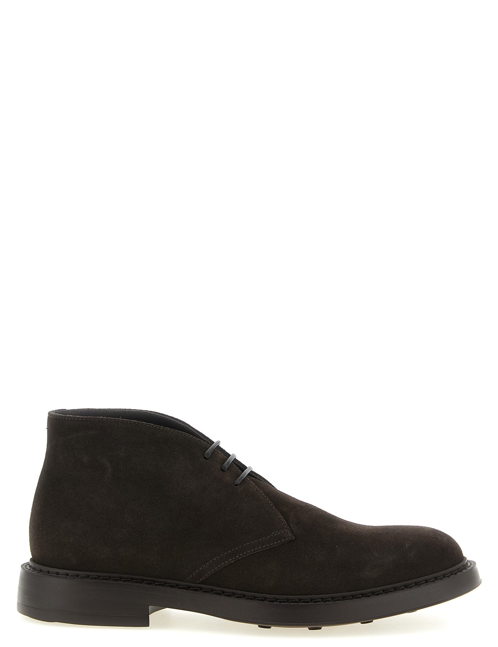 Doucal's Brown Lamb Leather Ankle Boots