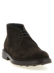 Doucal's Brown Lamb Leather Ankle Boots