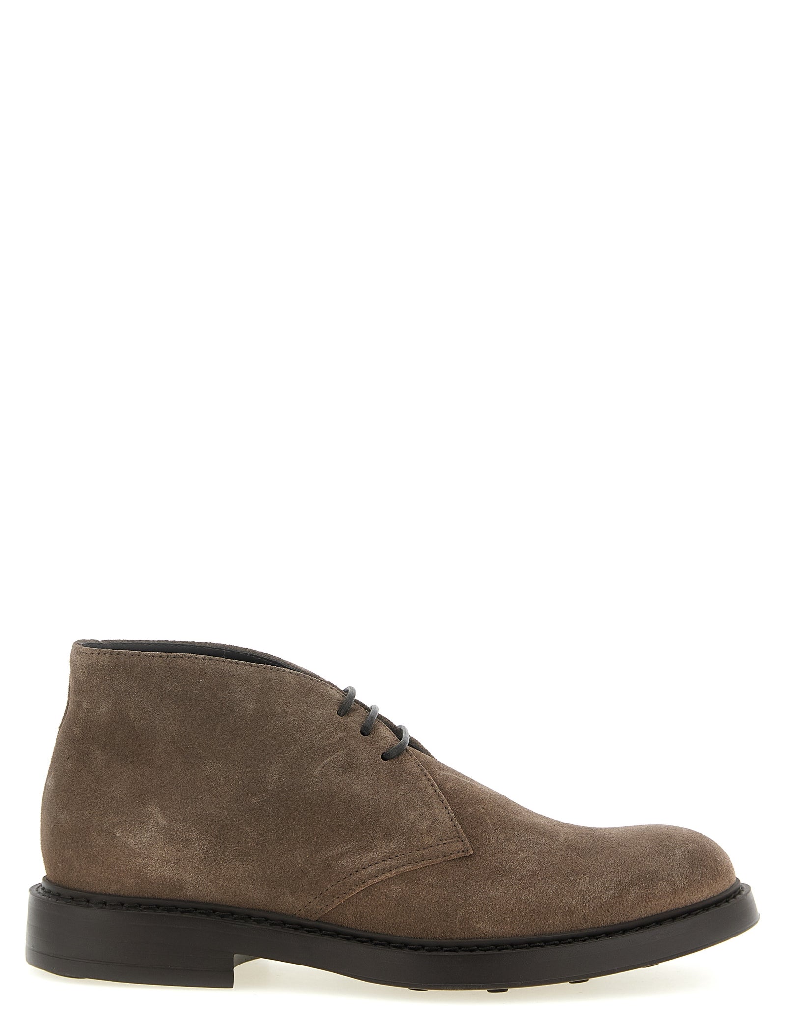 Doucal's Brown Lamb Leather Ankle Boots