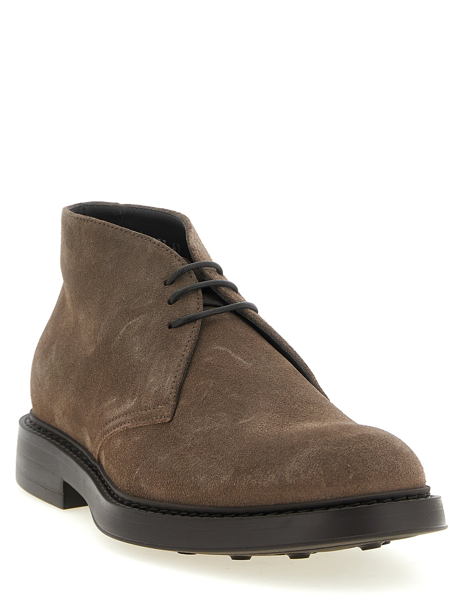 Doucal's Brown Lamb Leather Ankle Boots