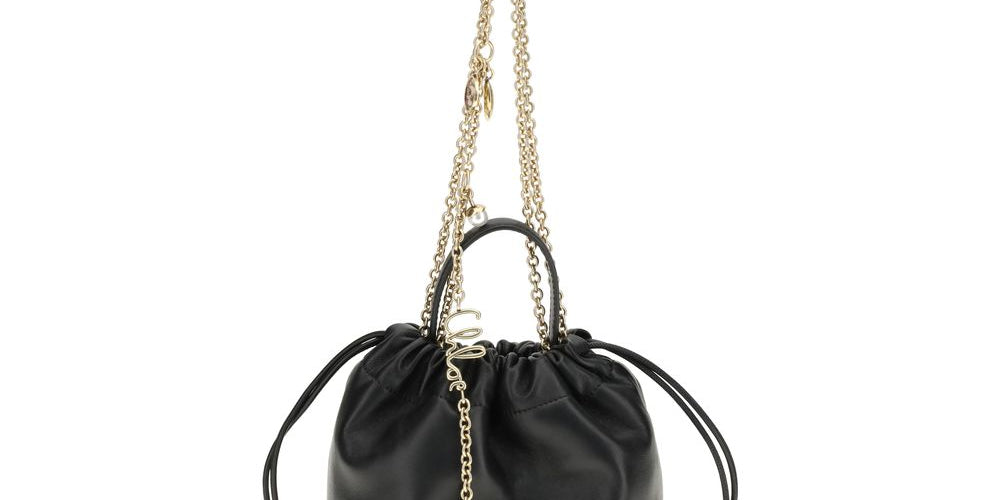 Chloé Black Calf Leather Shoulder Bags