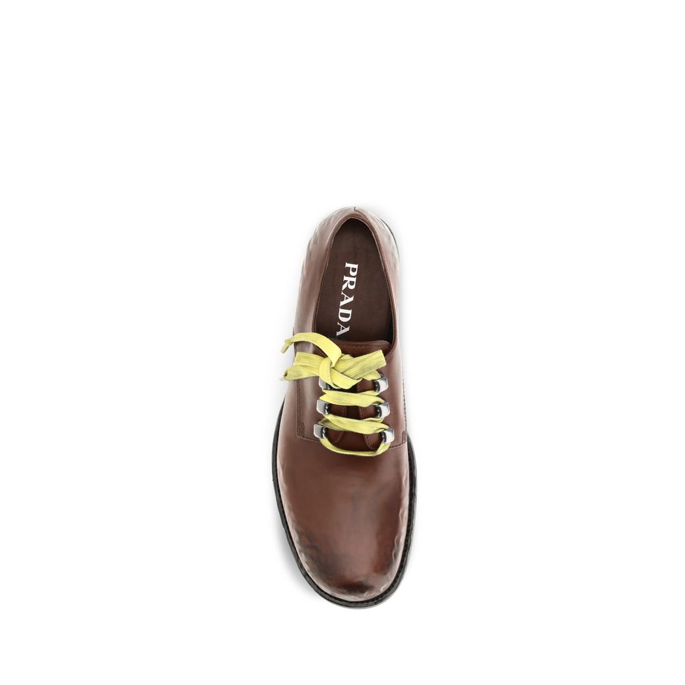 Prada Brown Calf Leather Loafers