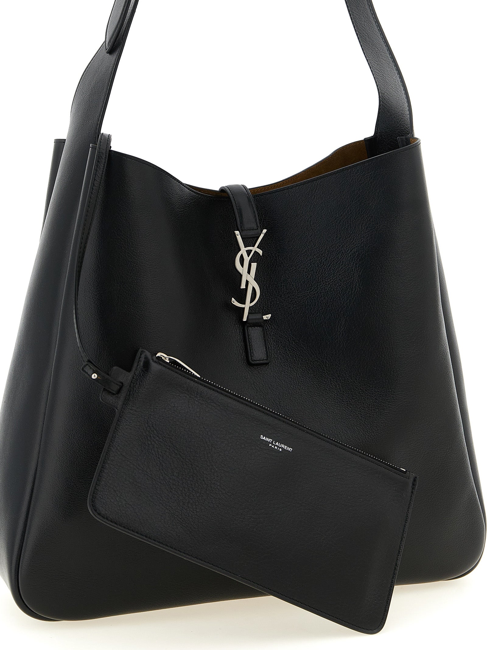 Saint Laurent Black Calfskin Shoulder Bags