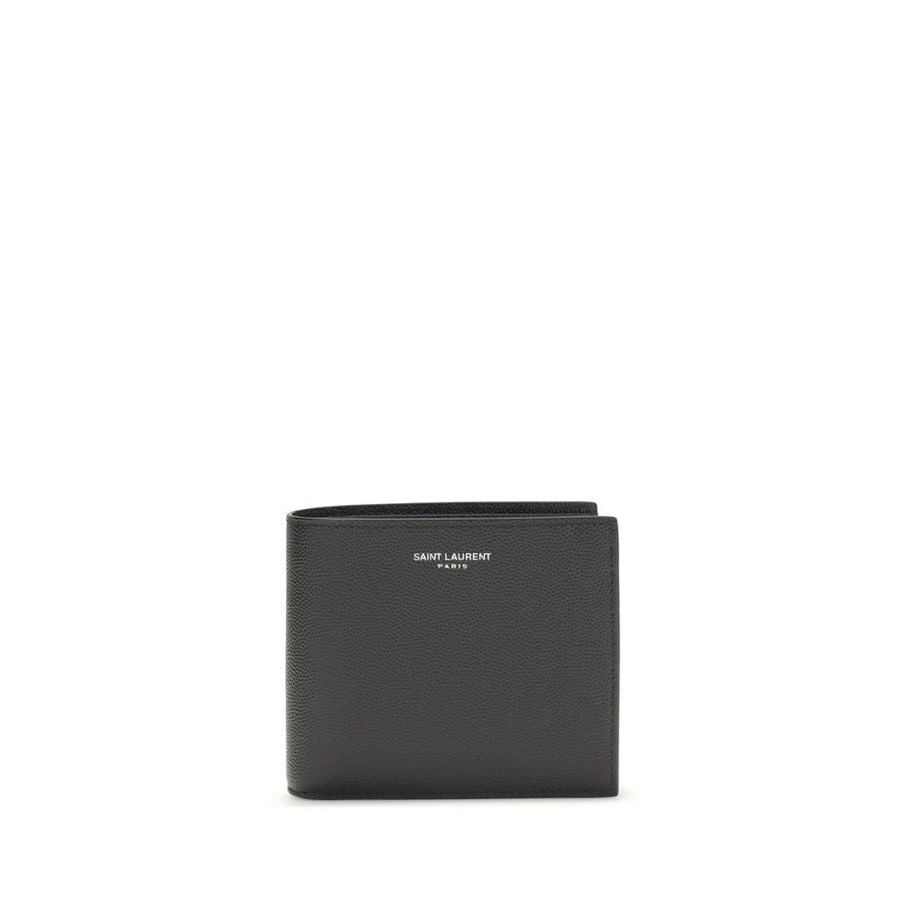 Saint Laurent Black Calf Leather Wallet