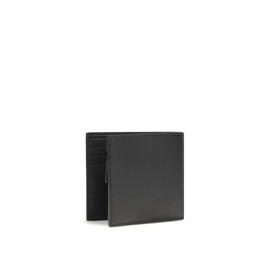 Saint Laurent Black Calf Leather Wallet
