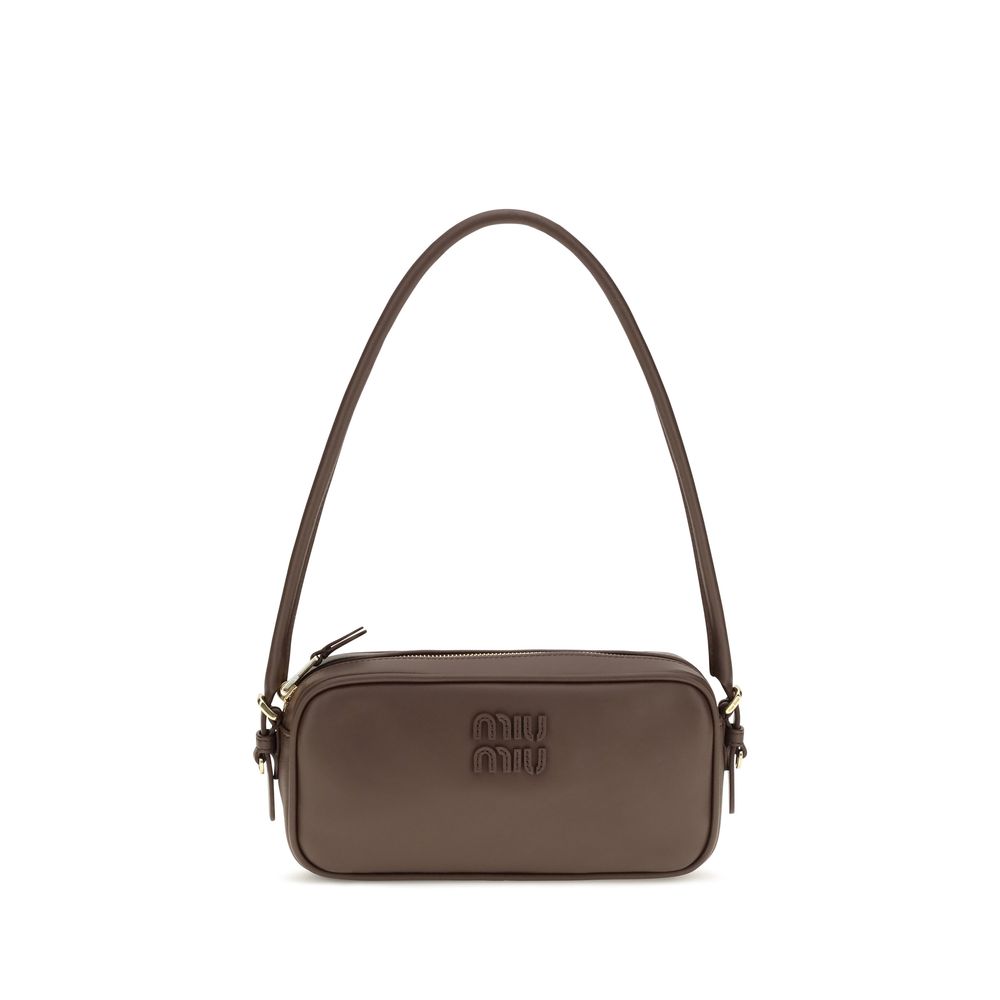 Miu Miu Brown Calf Leather Shoulder Bag