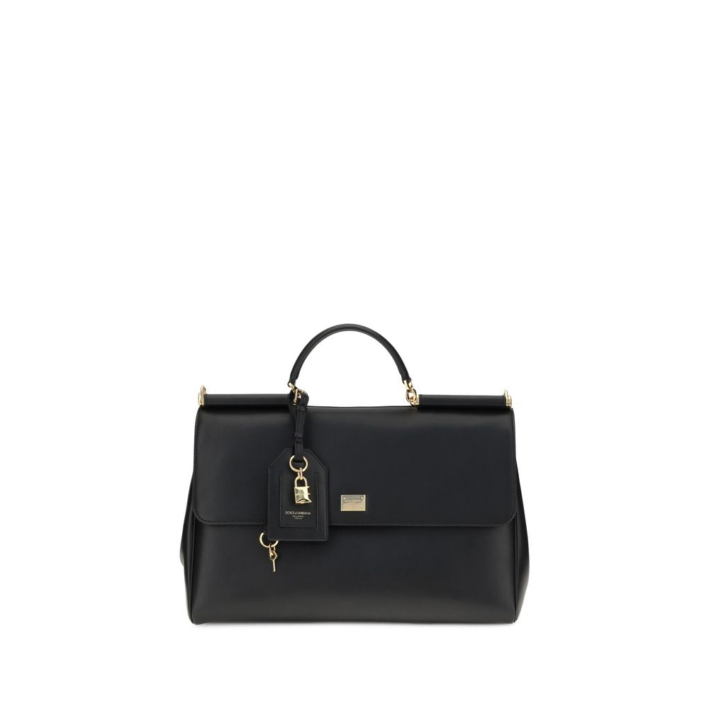 Dolce & Gabbana Black Calf Leather Shoulder Bag