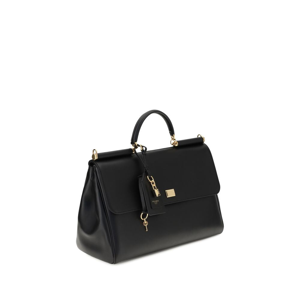 Dolce & Gabbana Black Calf Leather Shoulder Bag