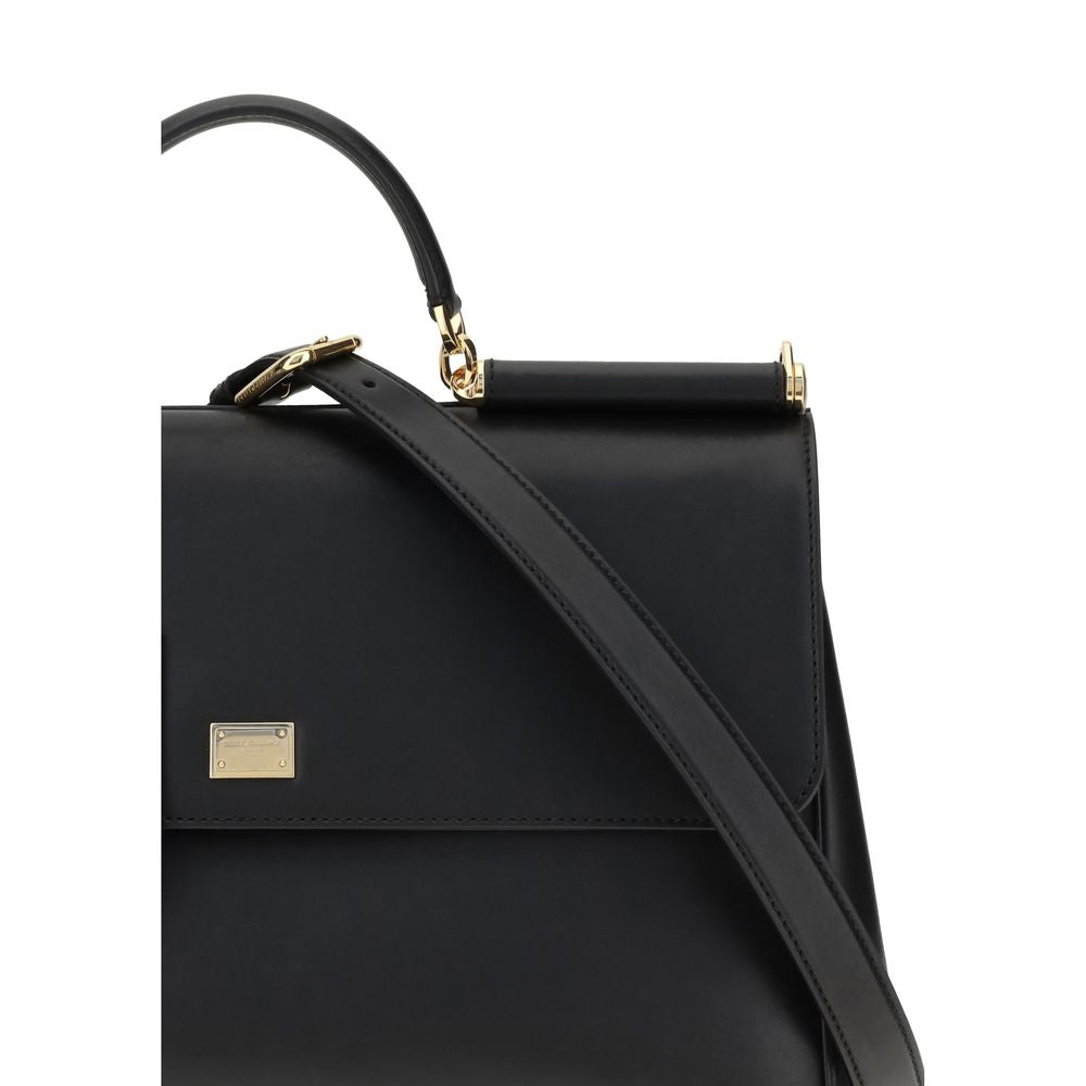Dolce & Gabbana Black Calf Leather Shoulder Bag