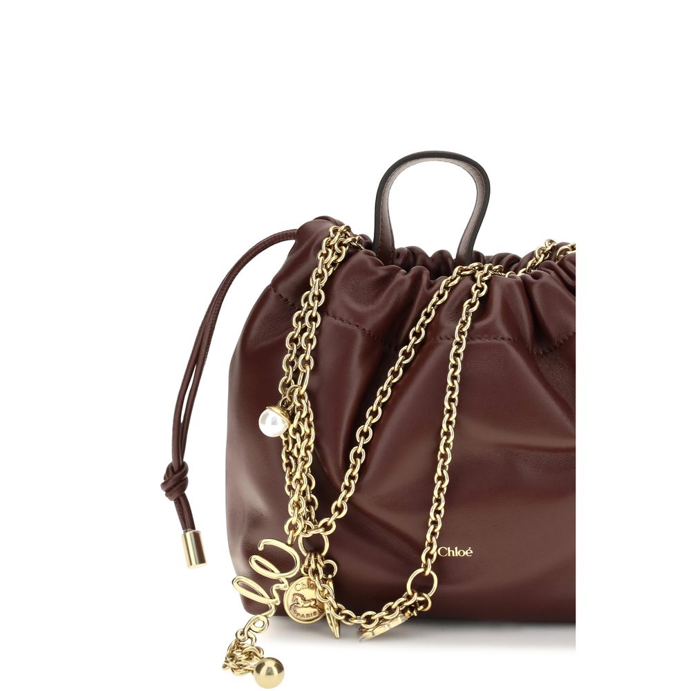 Chloé Bordeaux Calf Leather Shoulder Bag