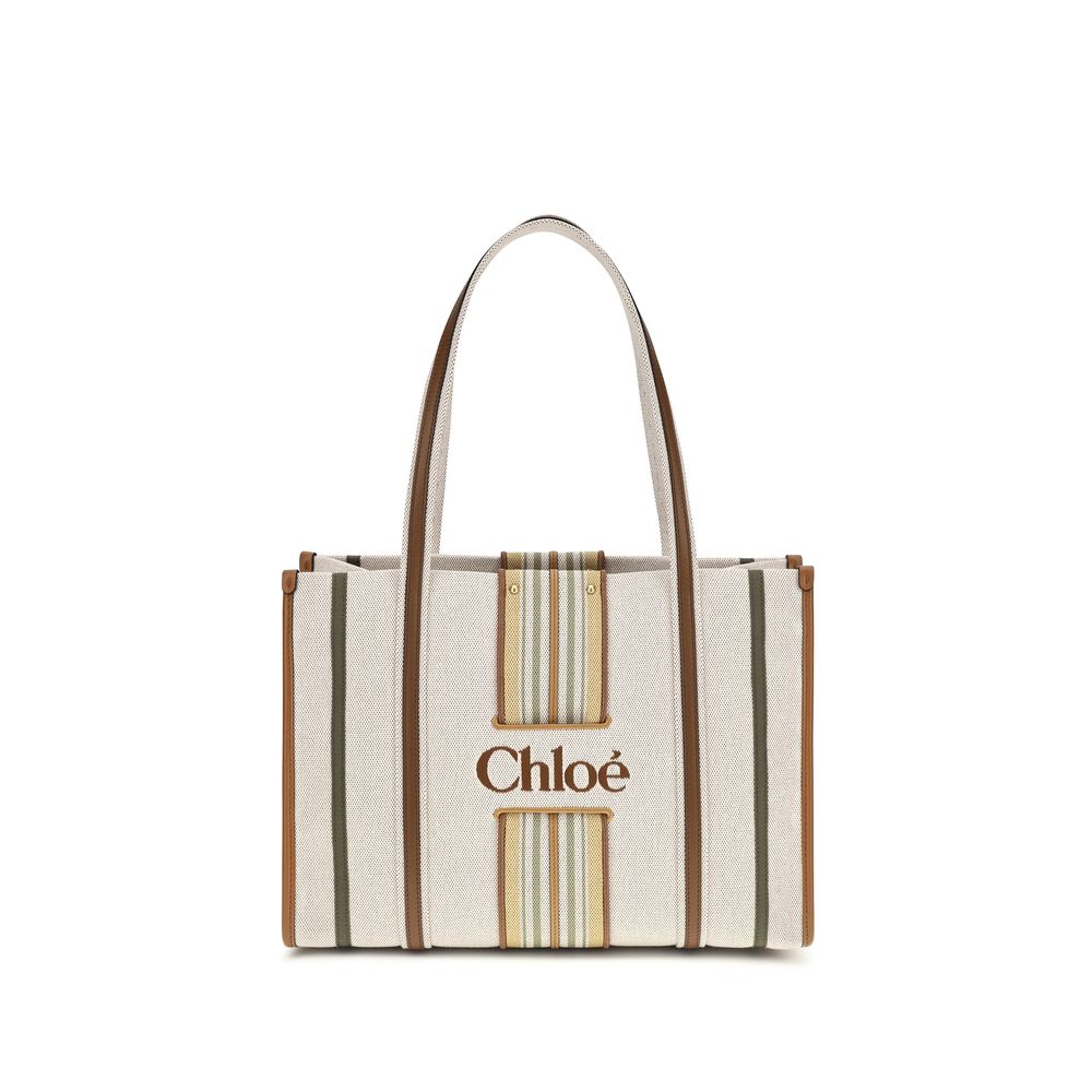 Chloé Beige Cotton Canvas Tote Bag
