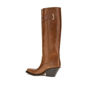 Chloé Brown Calf Leather Boots