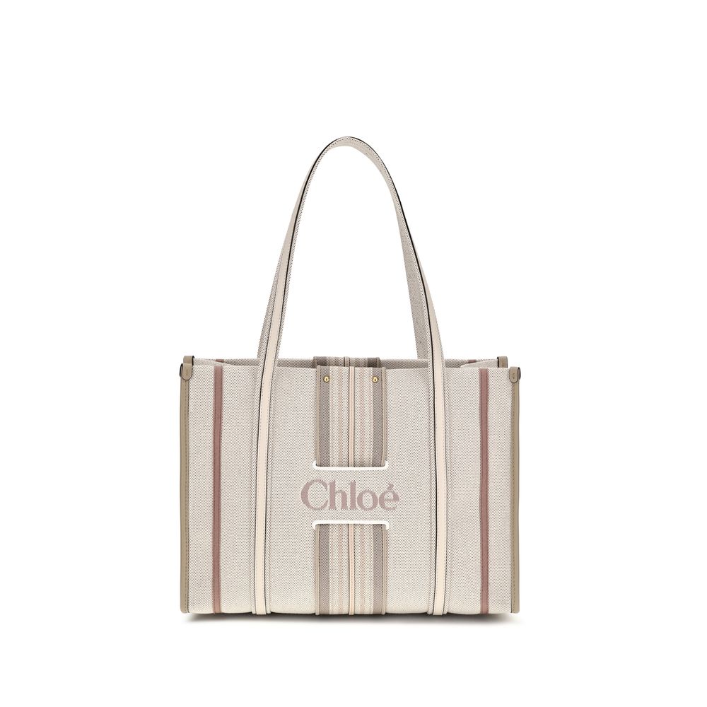 Chloé Beige Cotton Canvas Tote Bag