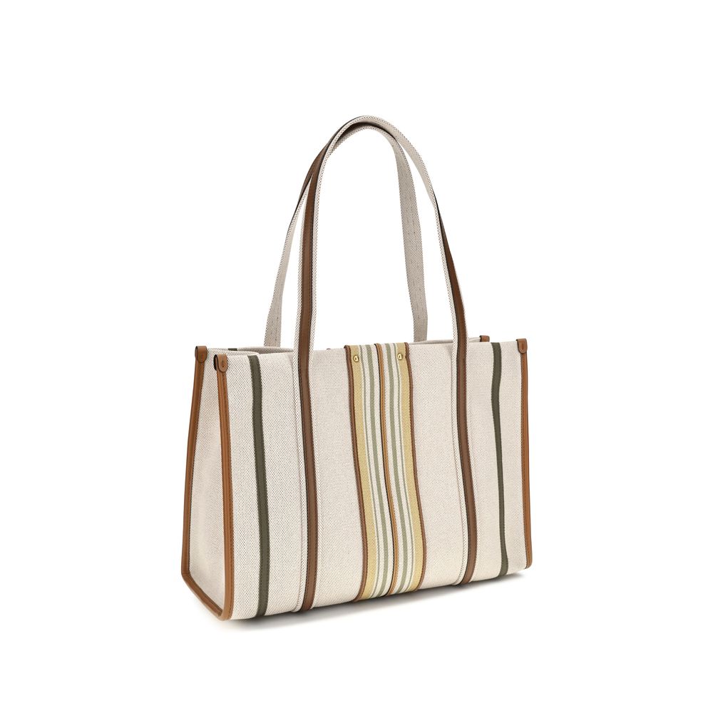 Chloé Beige Cotton Canvas Tote Bag