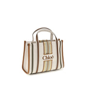 Chloé Beige Cotton Canvas Shoulder Bag