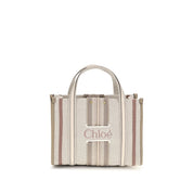 Chloé Beige Cotton Canvas Tote Bags