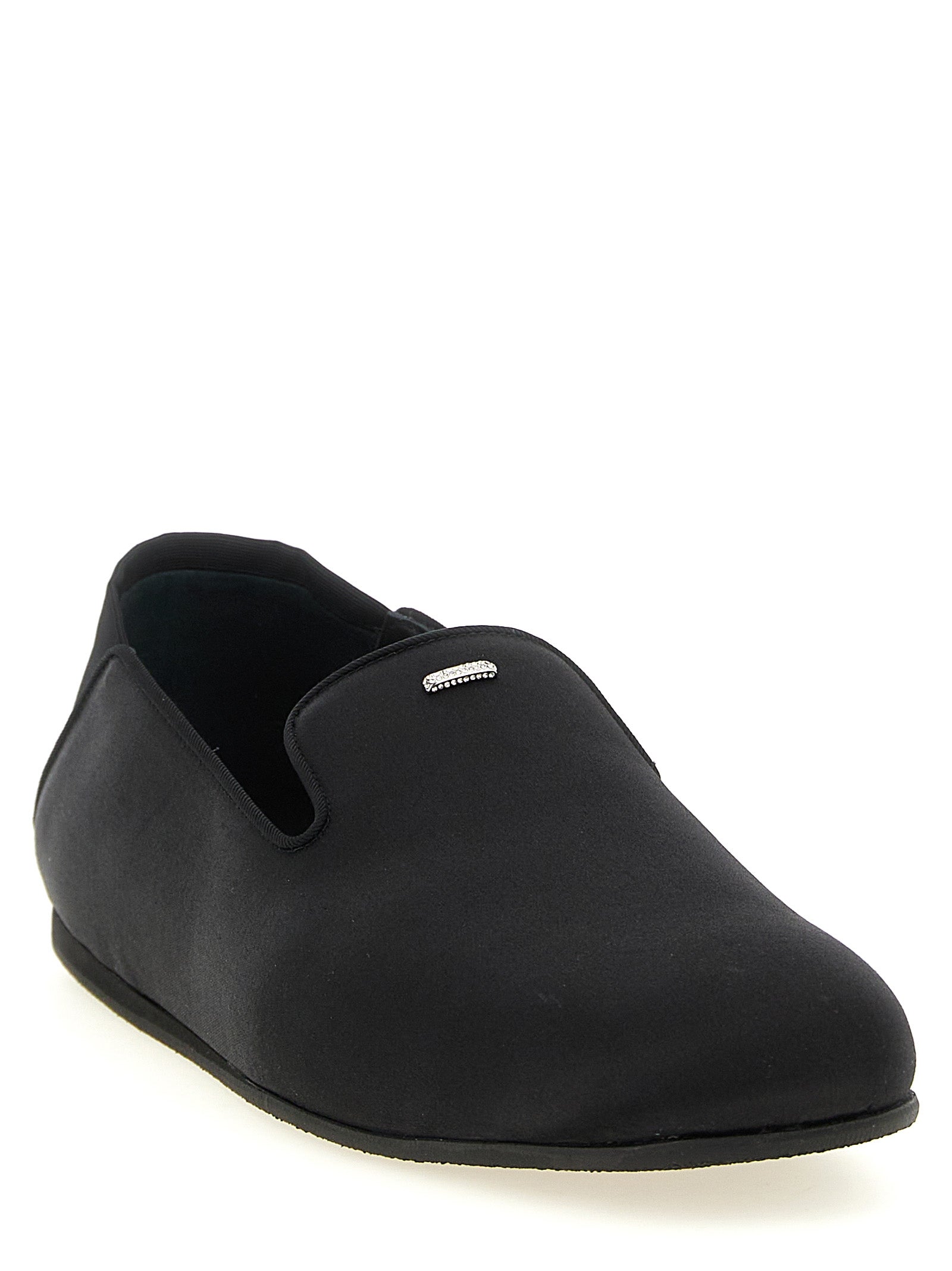 Giuseppe Zanotti Black Viscose Loafers