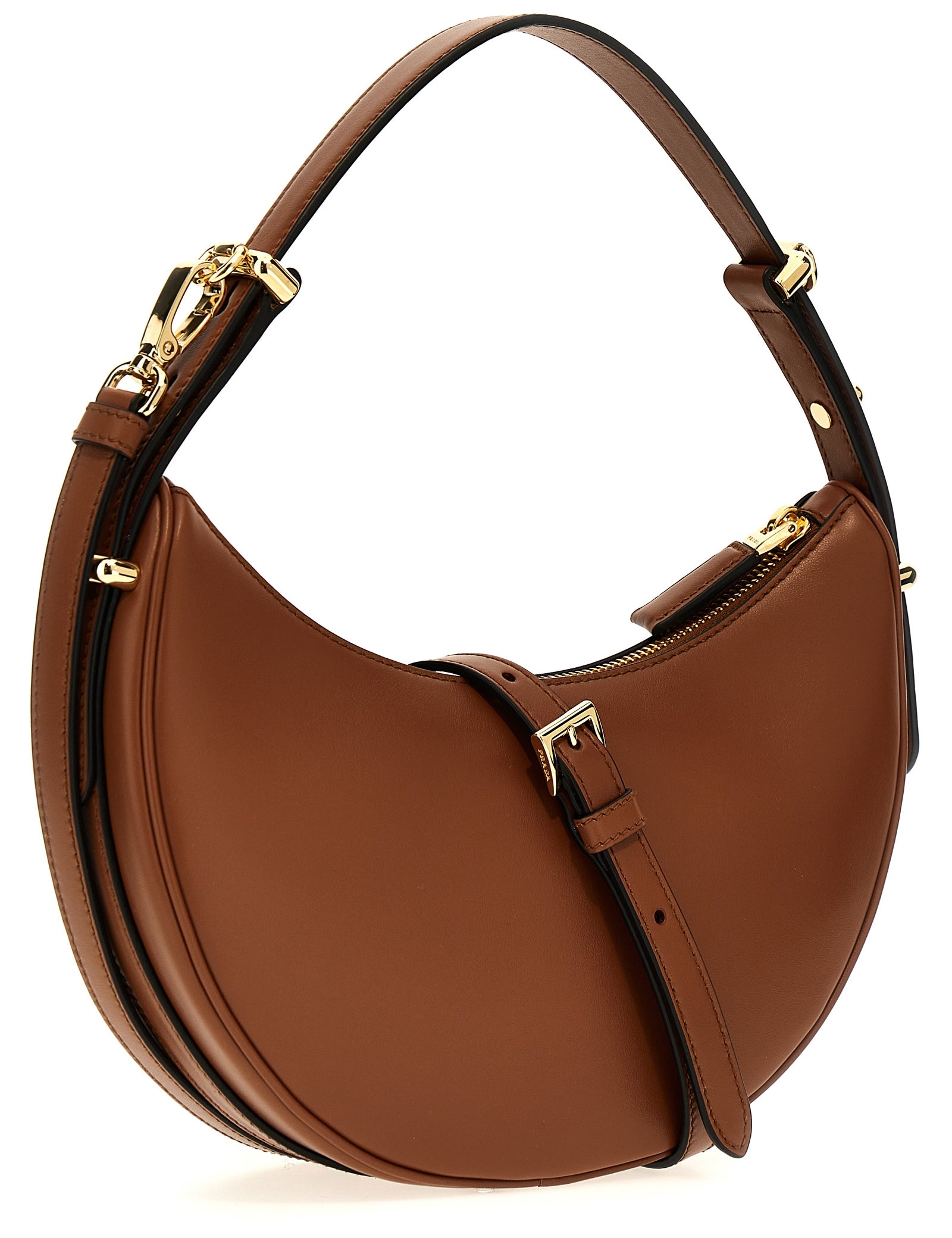 Prada Brown Calfskin Shoulder Bag