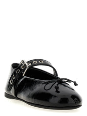 Miu Miu Black Calfskin Flats
