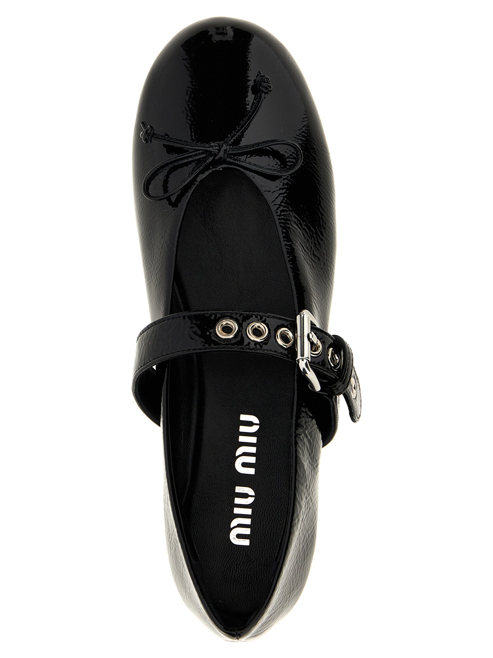 Miu Miu Black Calfskin Flats