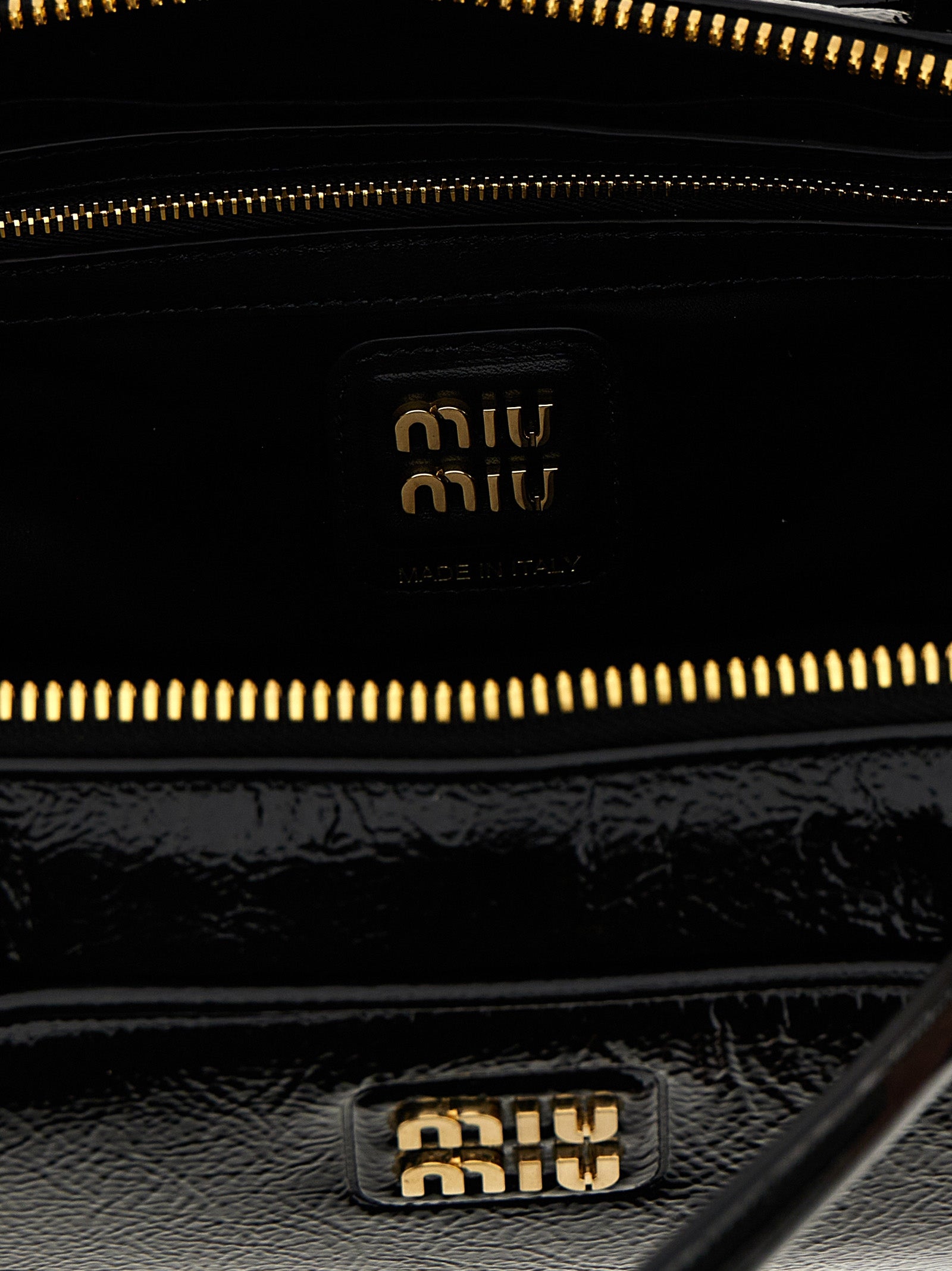 Miu Miu Black Lamb Leather Handbags