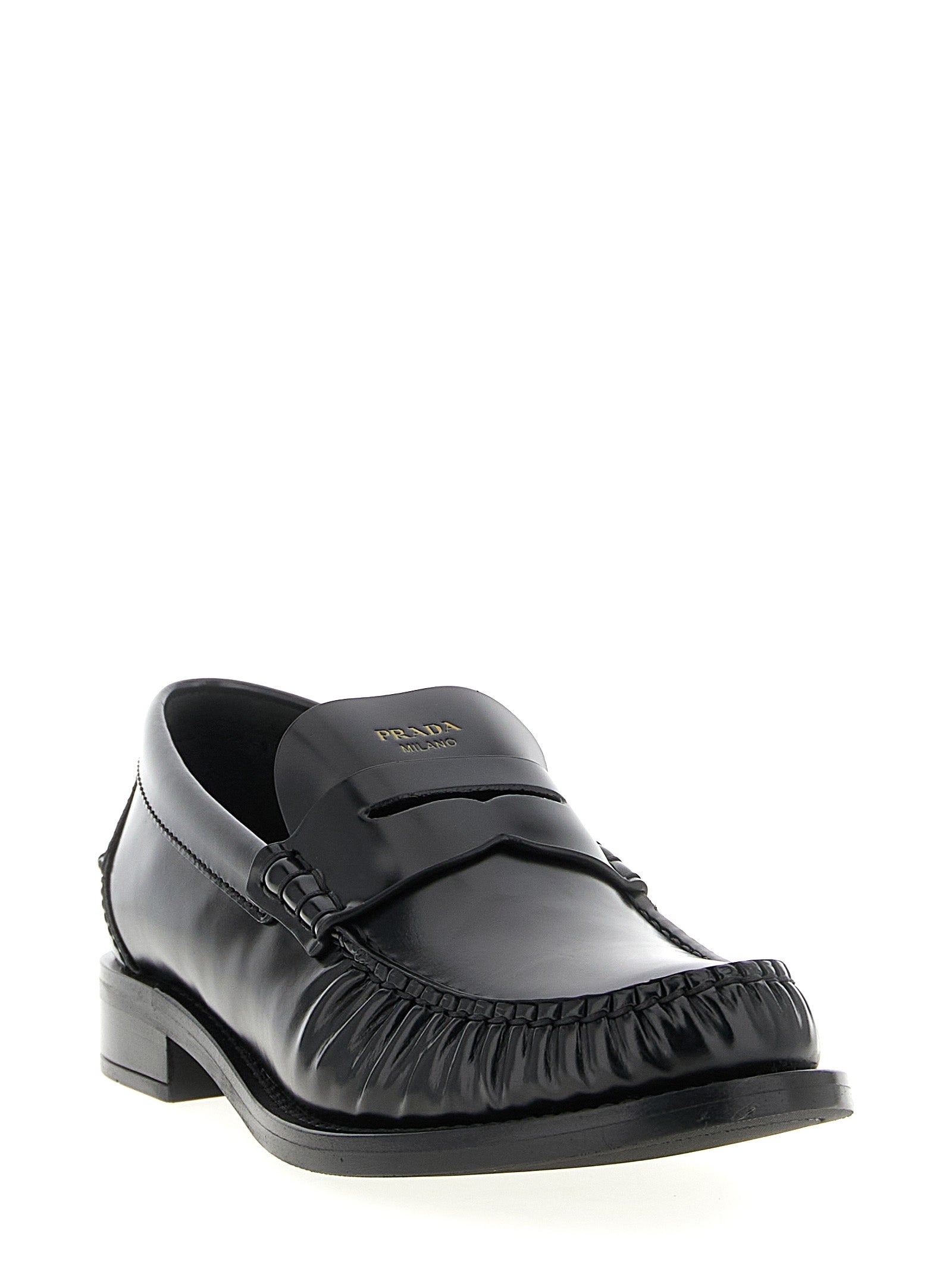 Prada Black Calfskin Loafers