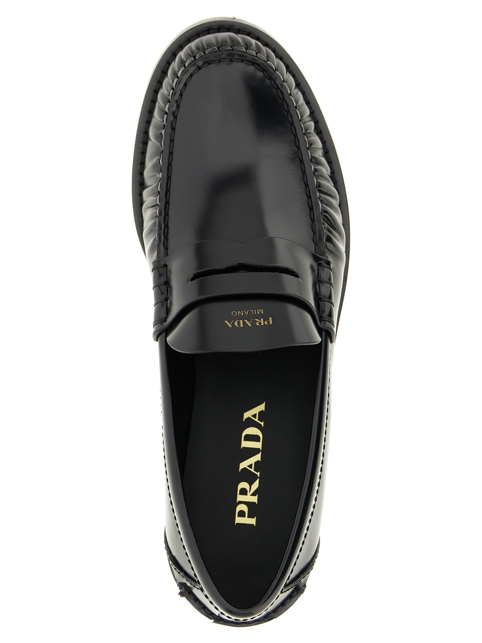 Prada Black Calfskin Loafers