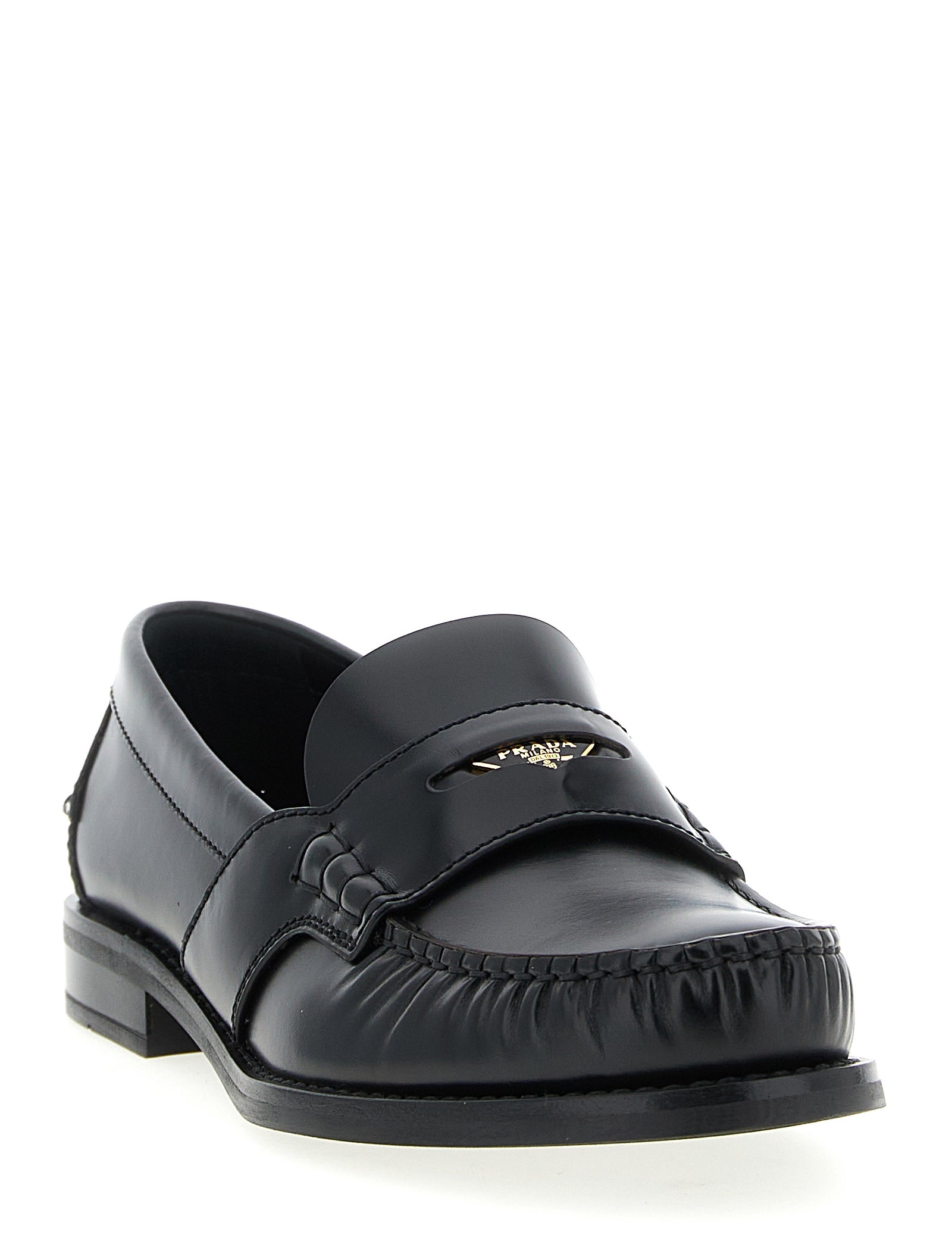 Prada Black Calfskin Loafers