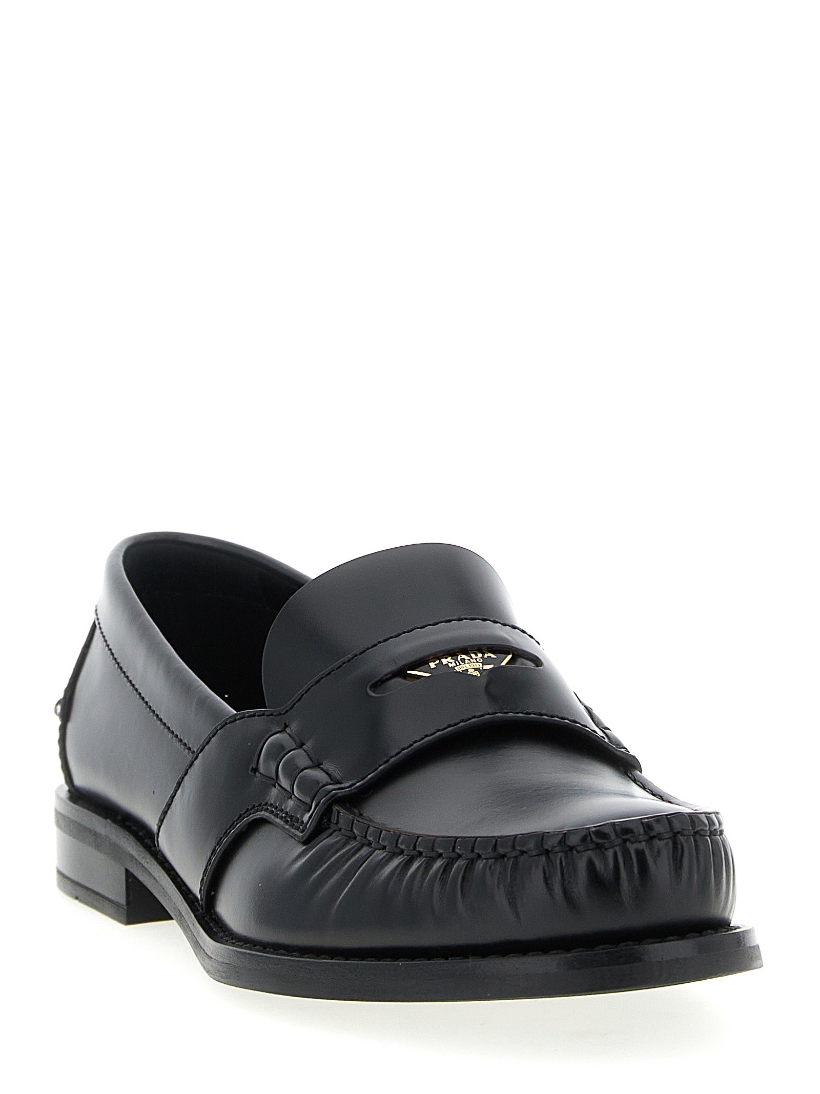 Prada Black Calfskin Loafers