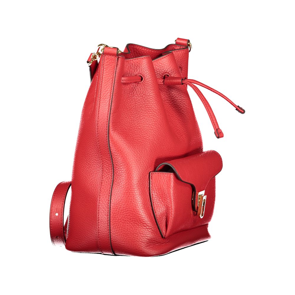 Coccinelle Red Leather Bucket Bag