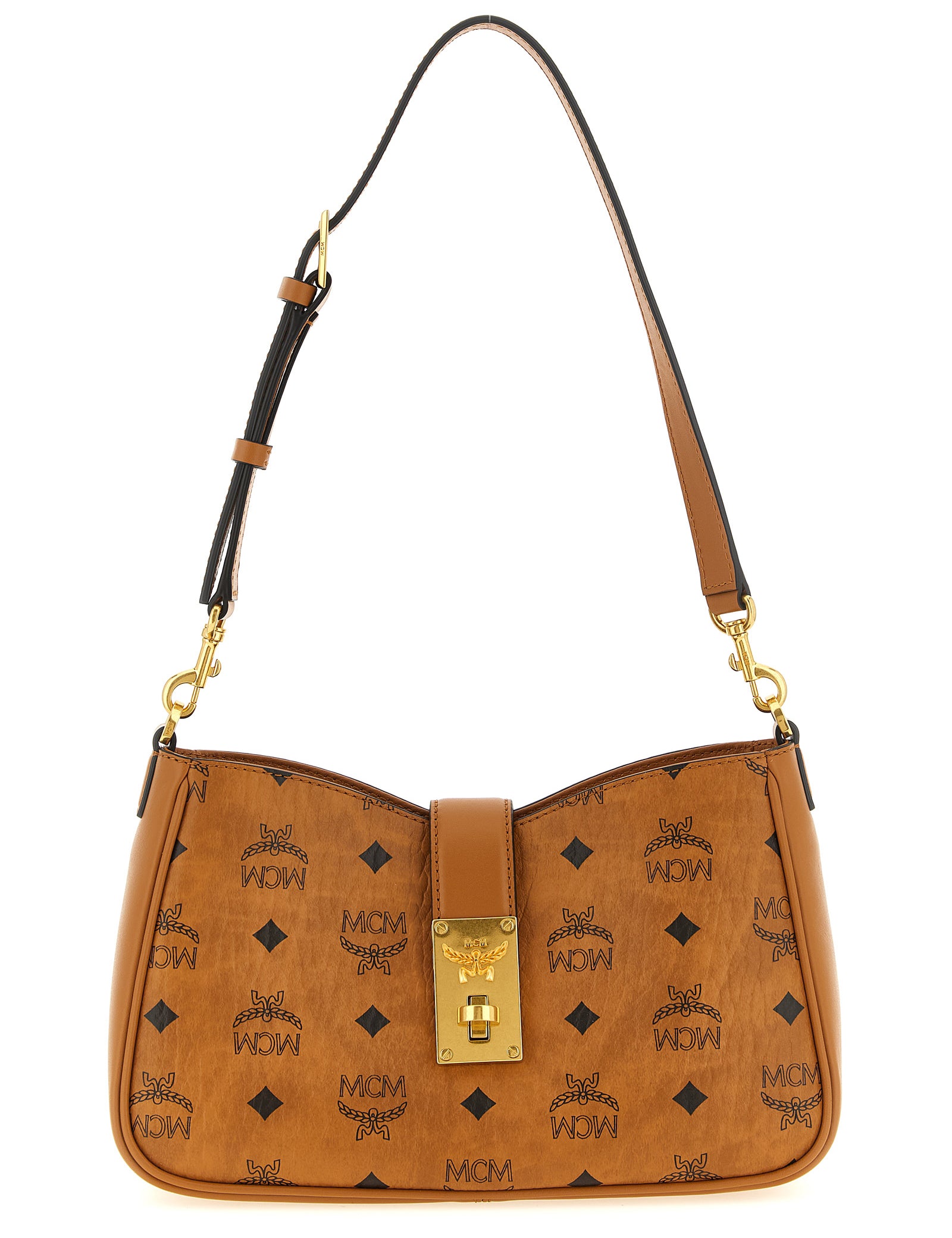 MCM Brown Polyurethane Shoulder Bag