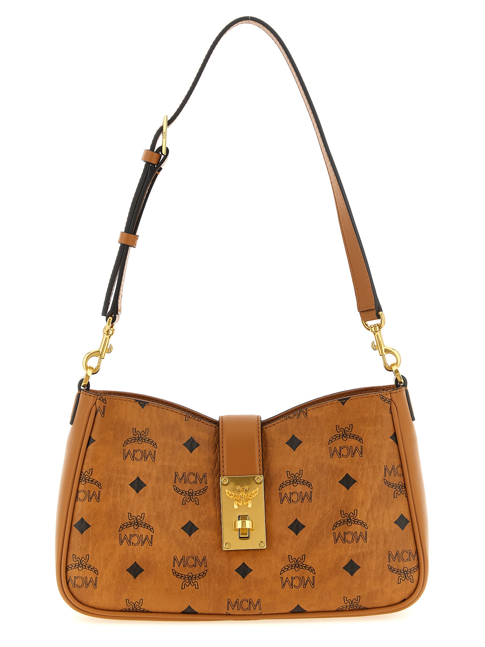 MCM Brown Polyurethane Shoulder Bag