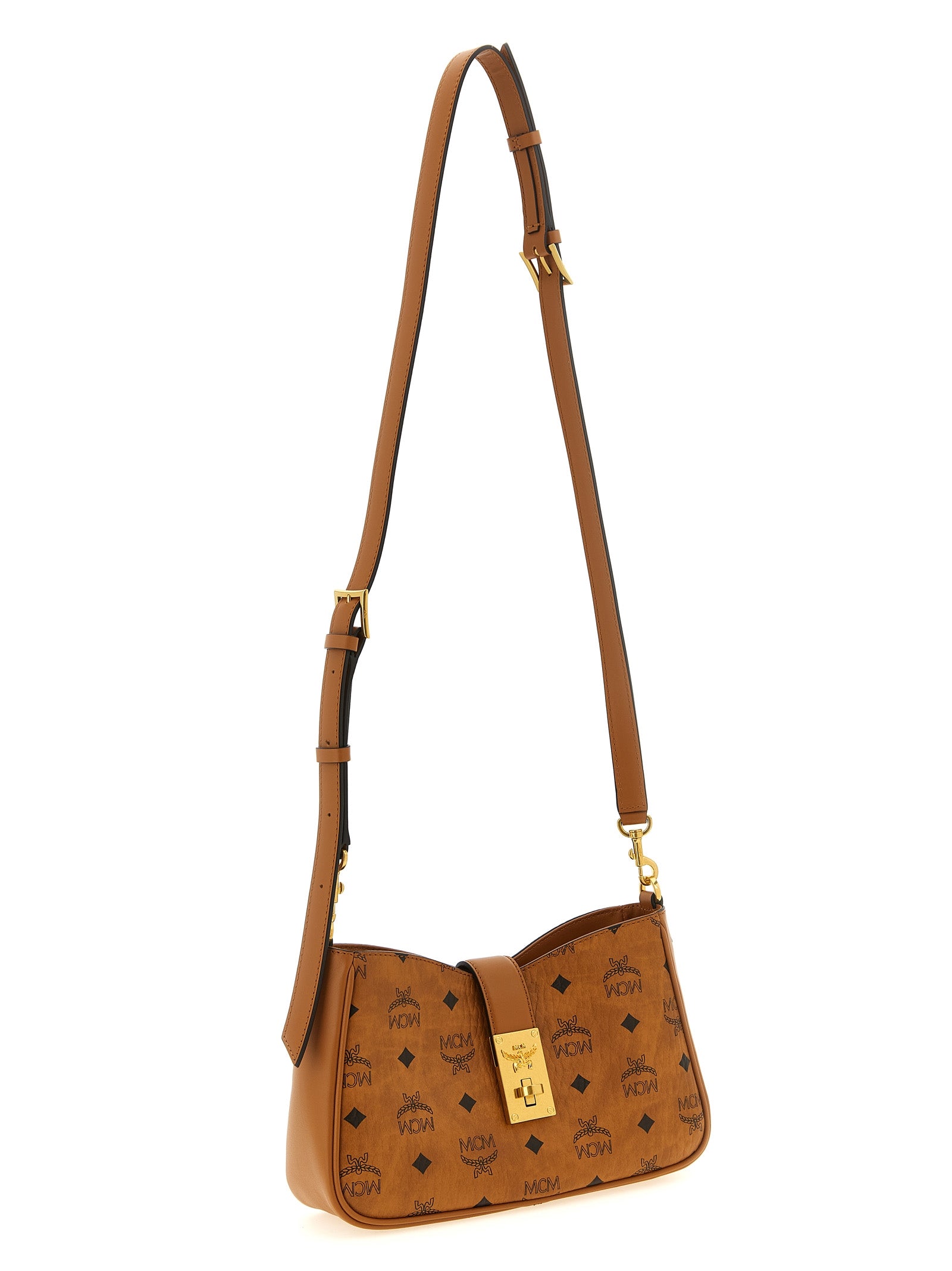 MCM Brown Polyurethane Shoulder Bag