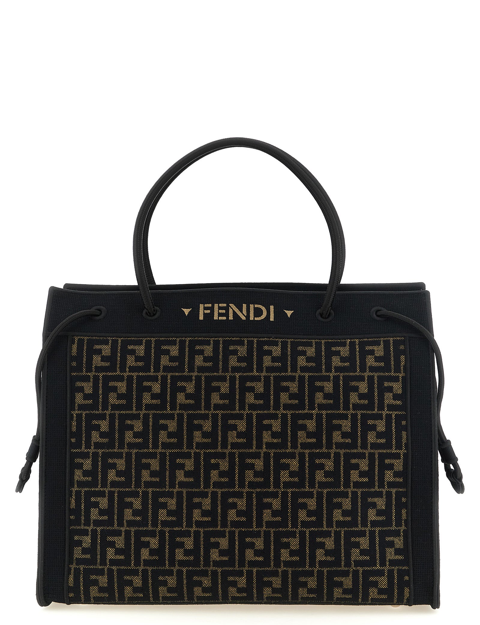Fendi Brown Cotton Tote Bag