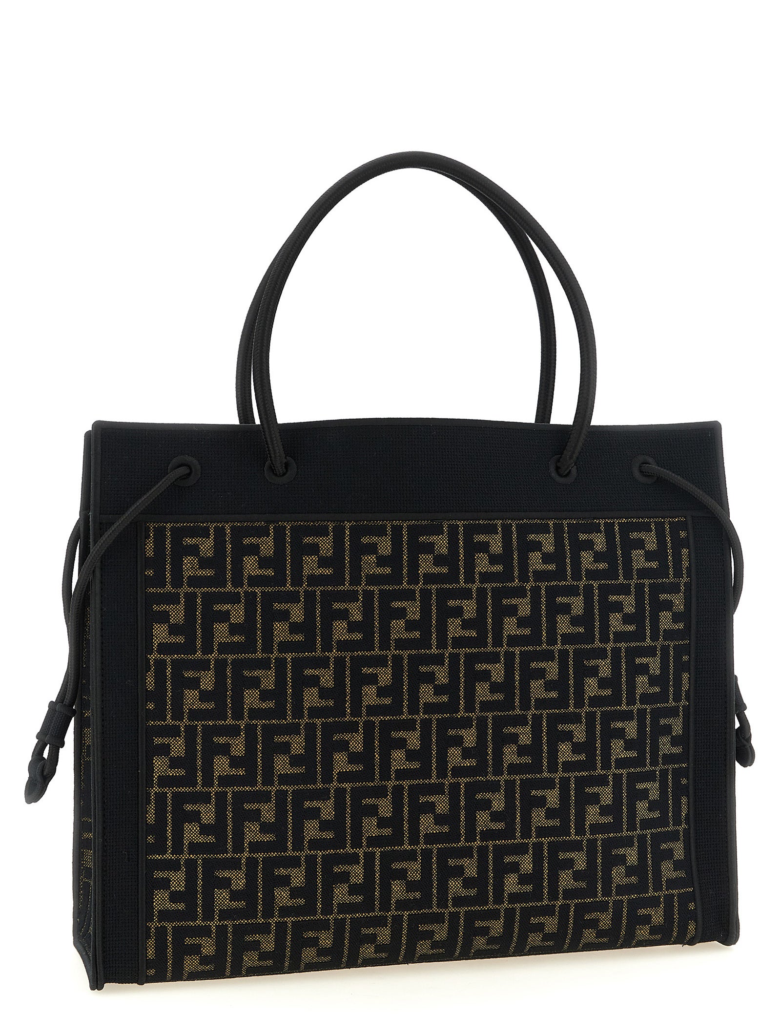 Fendi Brown Cotton Tote Bag