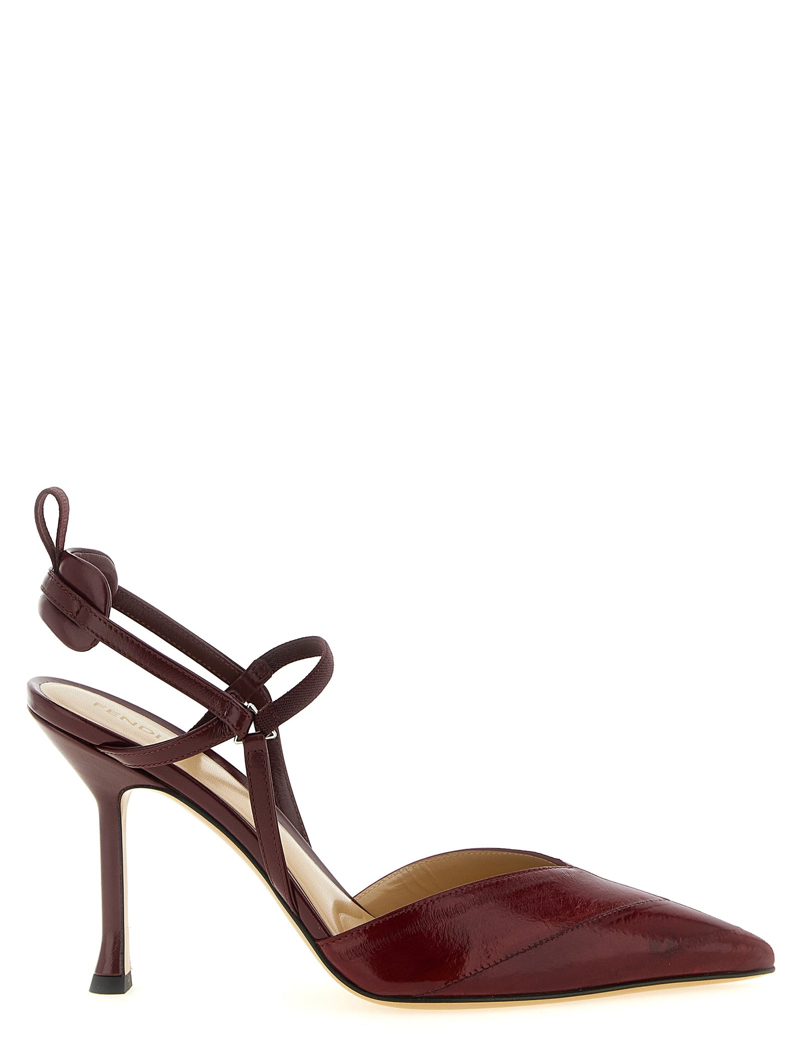 Fendi Bordeaux Lamb Leather Pumps