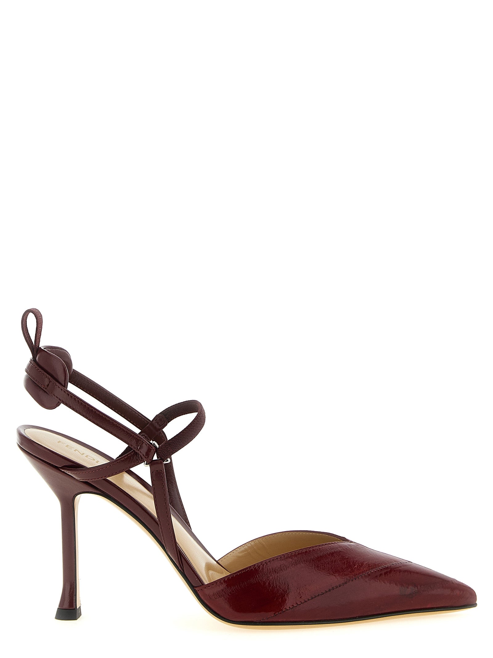 Fendi Bordeaux Lamb Leather Pumps