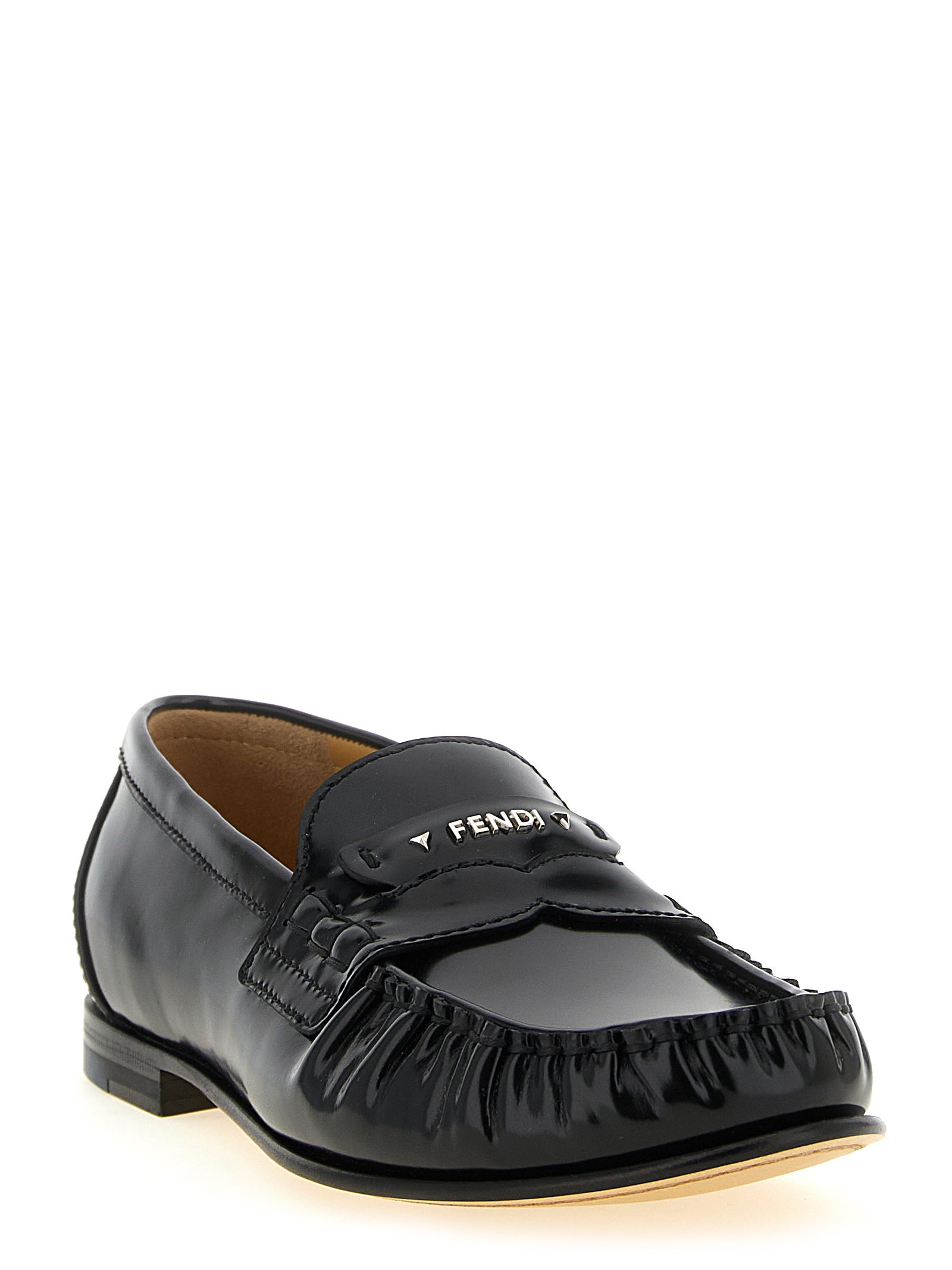 Fendi Black Calfskin Loafers