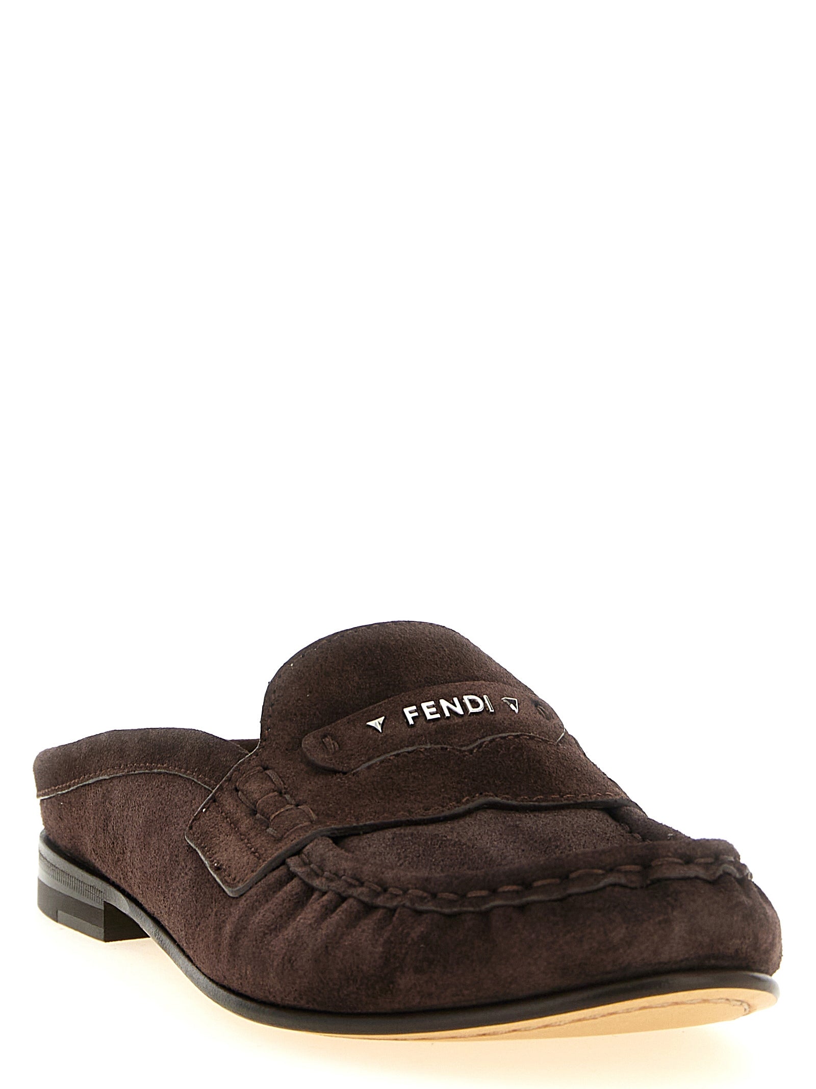 Fendi Brown Calfskin Loafers