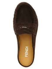 Fendi Brown Calfskin Loafers