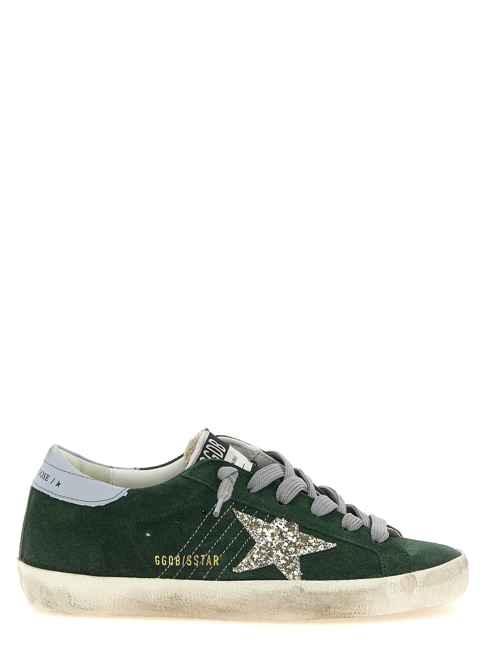 Golden Goose Green Leather Low Top Super-Star Sneakers