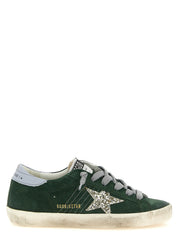 Golden Goose Green Leather Low Top Super-Star Sneakers
