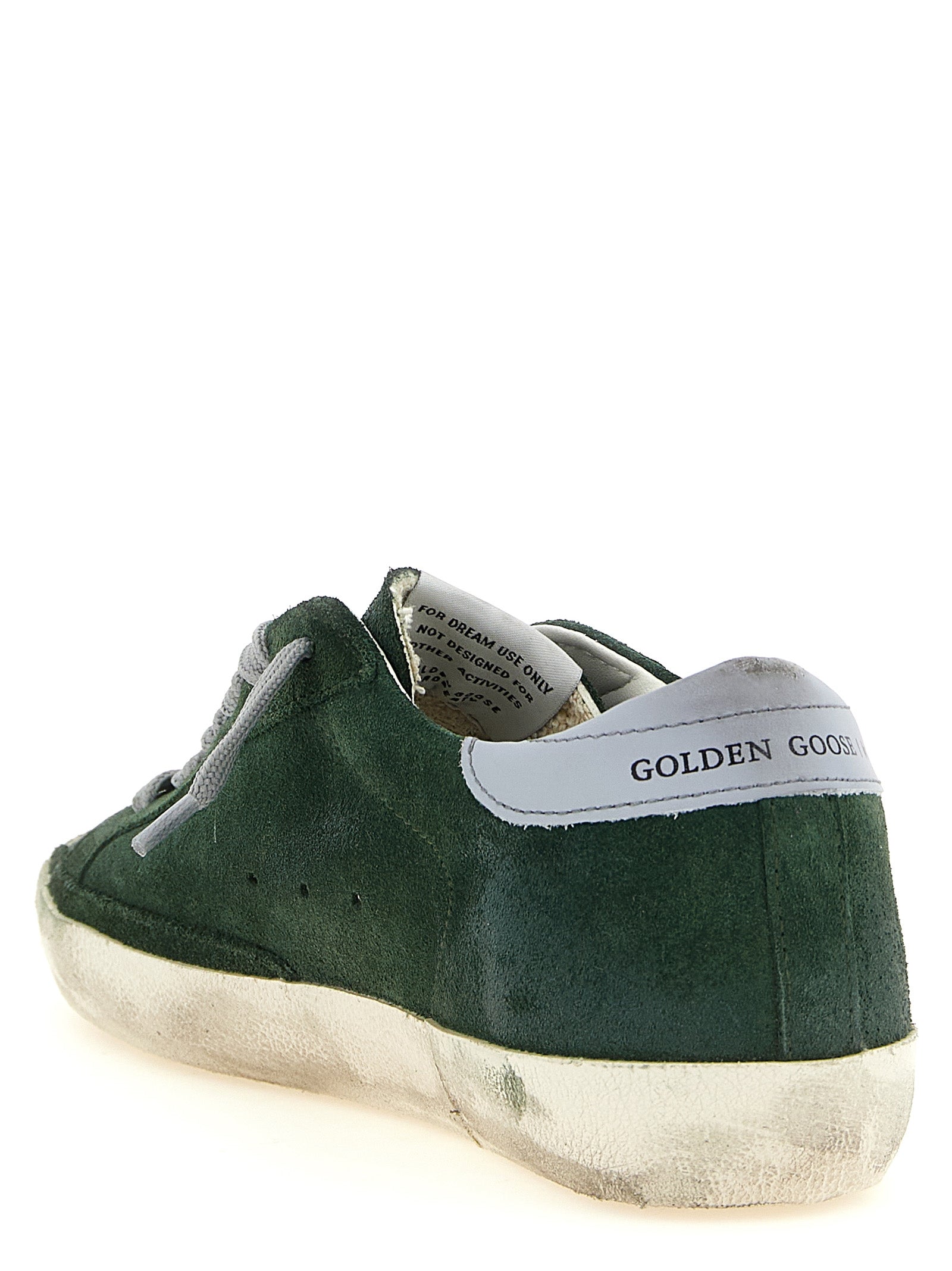 Golden Goose Green Leather Low Top Super-Star Sneakers